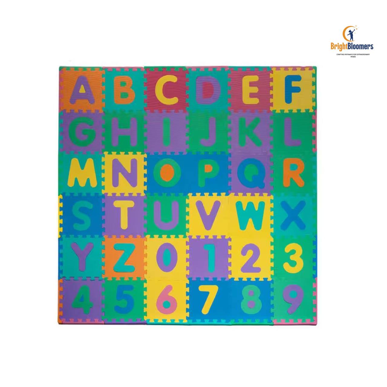 96-Piece Alphabet and Number Puzzle Foam Floor Playmat