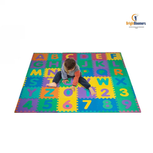 96-Piece Alphabet and Number Puzzle Foam Floor Playmat