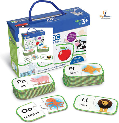 ABC Puzzle Cards, Kindergarten Readiness, Self Correcting Puzzles, Alphabet Learning Games, Puzzles for Toddlers, Ages 3+