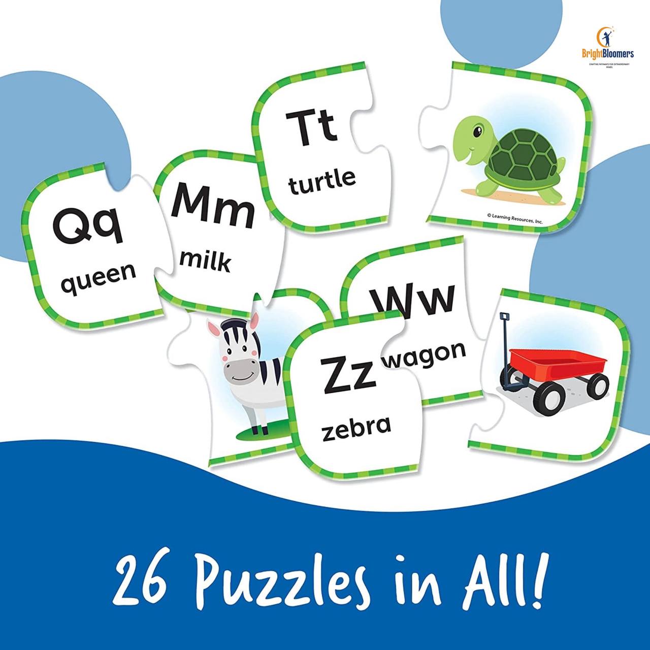 ABC Puzzle Cards, Kindergarten Readiness, Self Correcting Puzzles, Alphabet Learning Games, Puzzles for Toddlers, Ages 3+